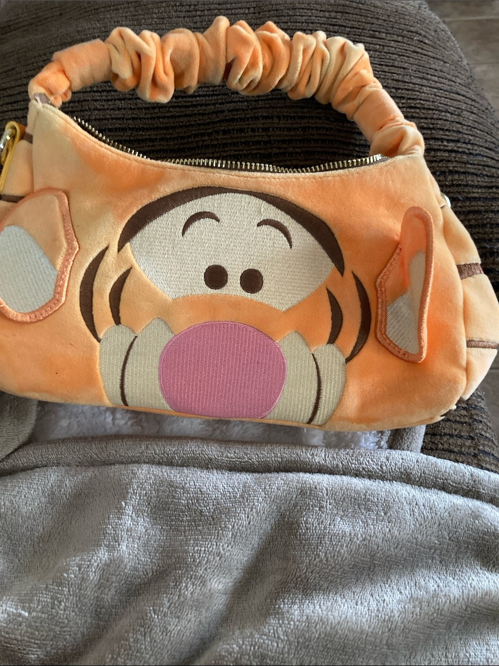 Plush Orange Cartoon Tigger Shoulder Bag